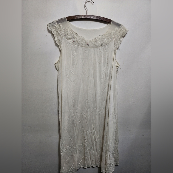 VINTAGE ROSES AND LACE SLIP BABYDOLLCORE DRESS - Picture 9 of 13